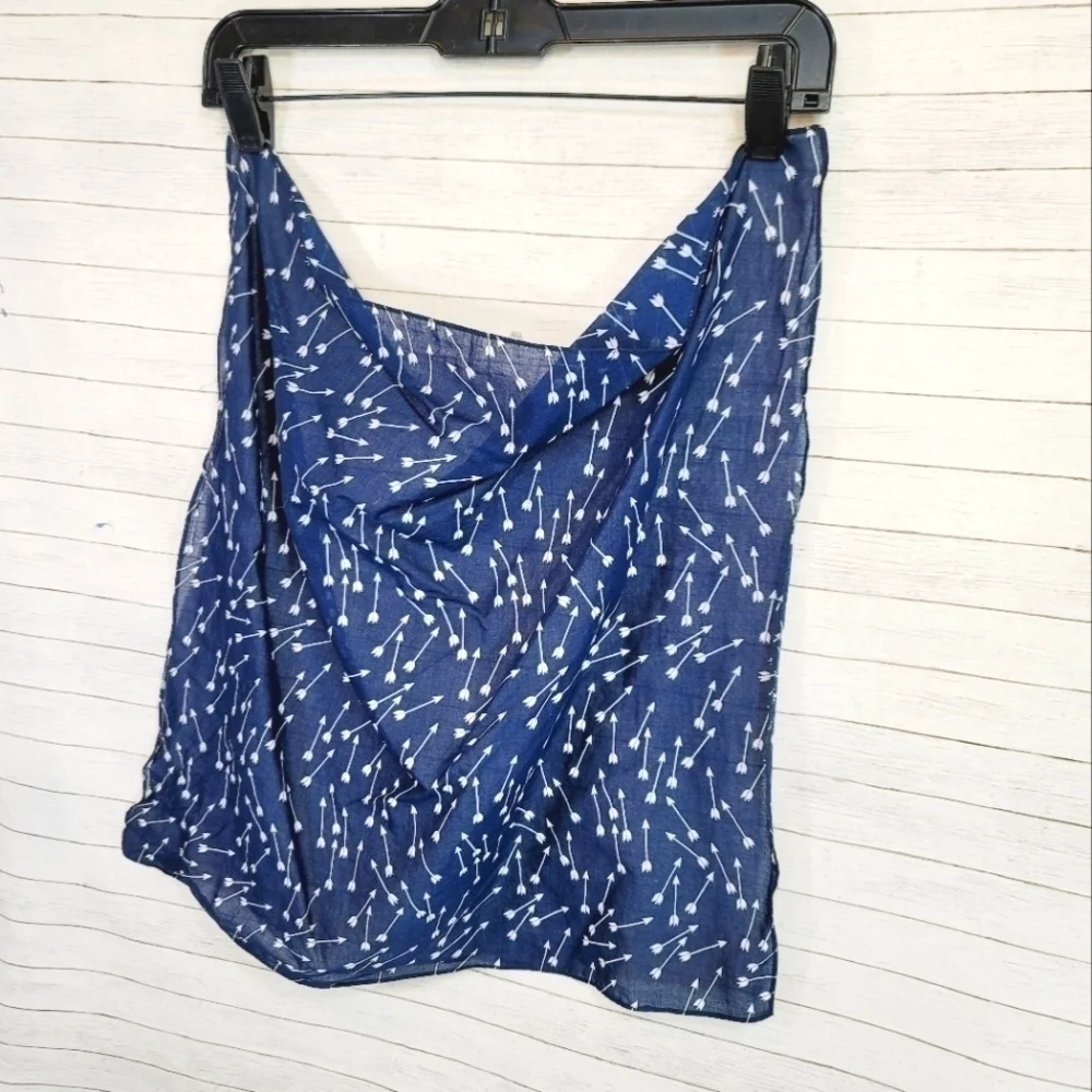 J.CREW WHITE ARROW BLUE SCRAF